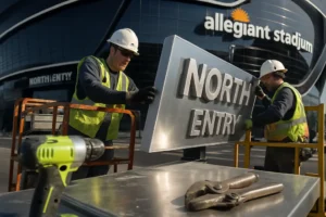Allegiant Stadium Renovations view of fans approaching the north entrance
