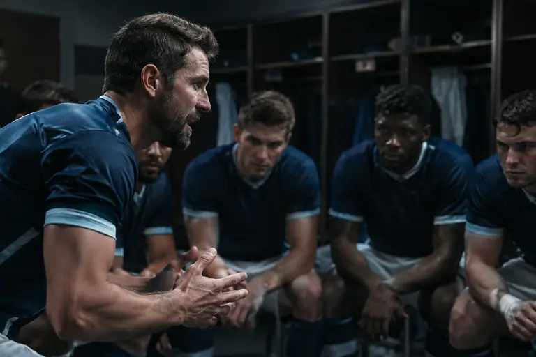 Players preparing for a set piece near the penalty area