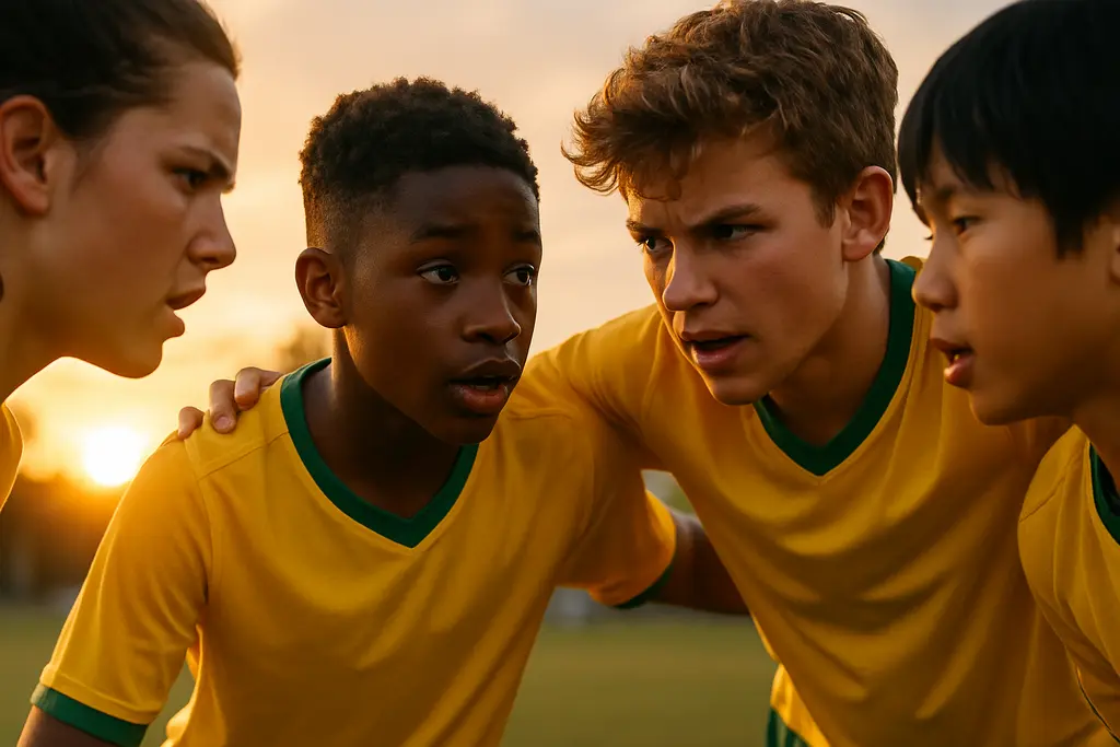 USA U-17 matches analysis with young players lined up before kickoff