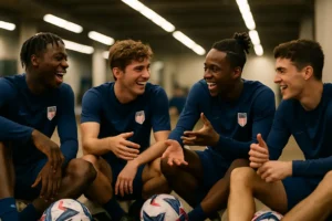 USMNT Fresh Start players gather for a national team training session